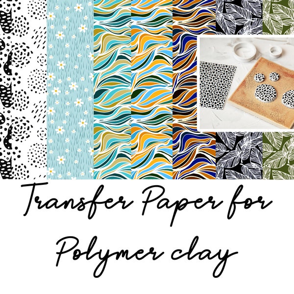 Transfer Paper for Polymer Clay (Fimo, Cernit, Sculpey) #6