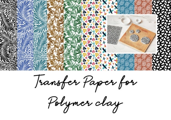 Transfer Paper for Polymer Clay fimo, Cernit, Sculpey 3 