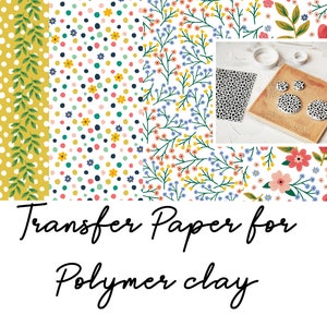 Carta transfer per argilla polimerica (Fimo, Cernit, Sculpey) - Fiori dolci