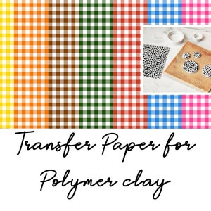 Carta transfer per argilla polimerica (Fimo, Cernit, Sculpey) - Plaid Pattern