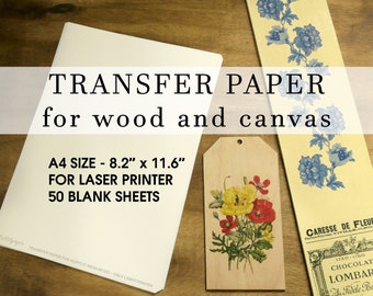 Transferpapier voor hout en canvas, 50 vellen