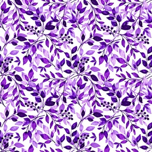 Carta transfer per pasta polimerica (Fimo, Cernit, Sculpey) - Rami acquerellati - Viola