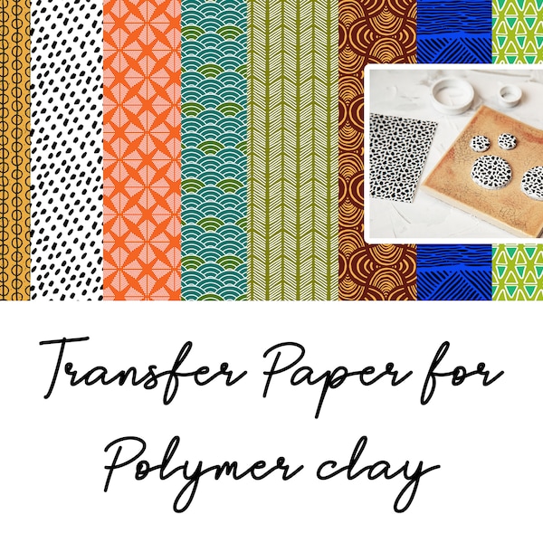 Transfer Paper for Polymer Clay (Fimo, Cernit, Sculpey) #1