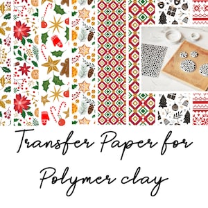 Carta transfer per argilla polimerica (Fimo, Cernit, Sculpey) - Collezione Natale #3