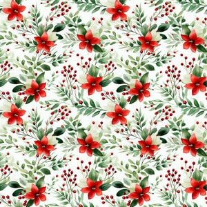 Transfer Paper for Polymer Clay (Fimo, Cernit, Sculpey) - Christmas Botanical