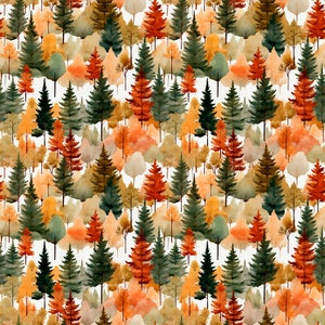 Transfer Paper for Polymer Clay (Fimo, Cernit, Sculpey) - Fall Forest