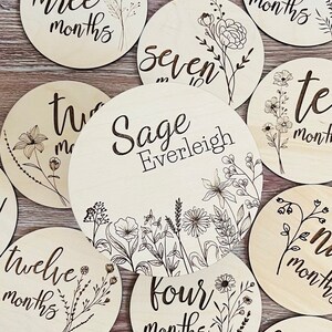 Accessoire photo nouveau-né, Marqueur d'étape importante pour bébé, Marqueur d'étape importante du mois, Accessoire de photographie pour bébé, Souvenir