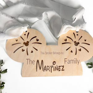 Custom/ personalized Stroller tag, Stroller Name Flag