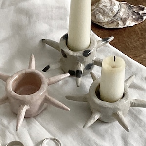 Handmade Ceramic Candle Holders, Taper Candle Holder Set