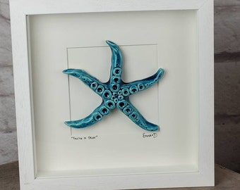 You're a Star (Deep Frame) - Framed Artwork, Wacki Frames, Handmade Irish Ceramics, Gift Ideas, Tabletop Ornament, Unique, Ready to Ship