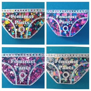 Feminist pants brooch. Feminist gift. Feminist badge. Feminist pin