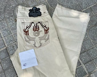 Calça jeans masculina MISKEEN JEANS, estilo streetwear Y2K, tamanho 34, rara e vintage.