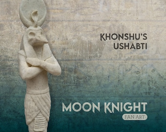 Estatua impresa en 3D de Ushabti Moon Knight encarcelada por Khonshu y Ammit