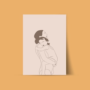 Minimalist custom illustration, custom portrait, personalized gift