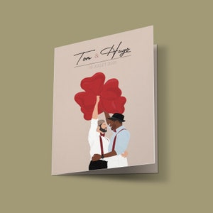 Personalized wedding invitation, illustrated wedding invitation - “Tom” model
