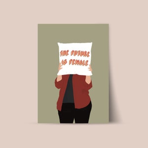 Illustration the female is future