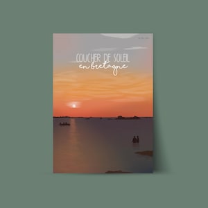 Illustration Sunset in Brittany
