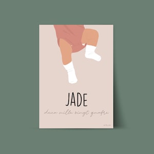 Personalized child's first name poster, birth gift