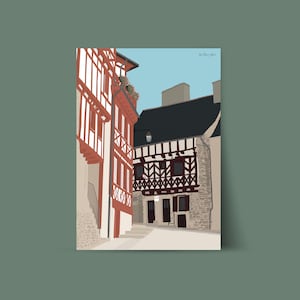 Illustration of Breton half-timbering