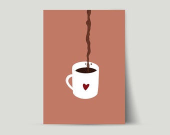 Coffee lovers illustration