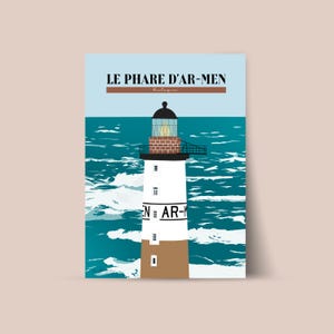 Illustration The Ar Men Lighthouse – The sentinel of the raging ocean