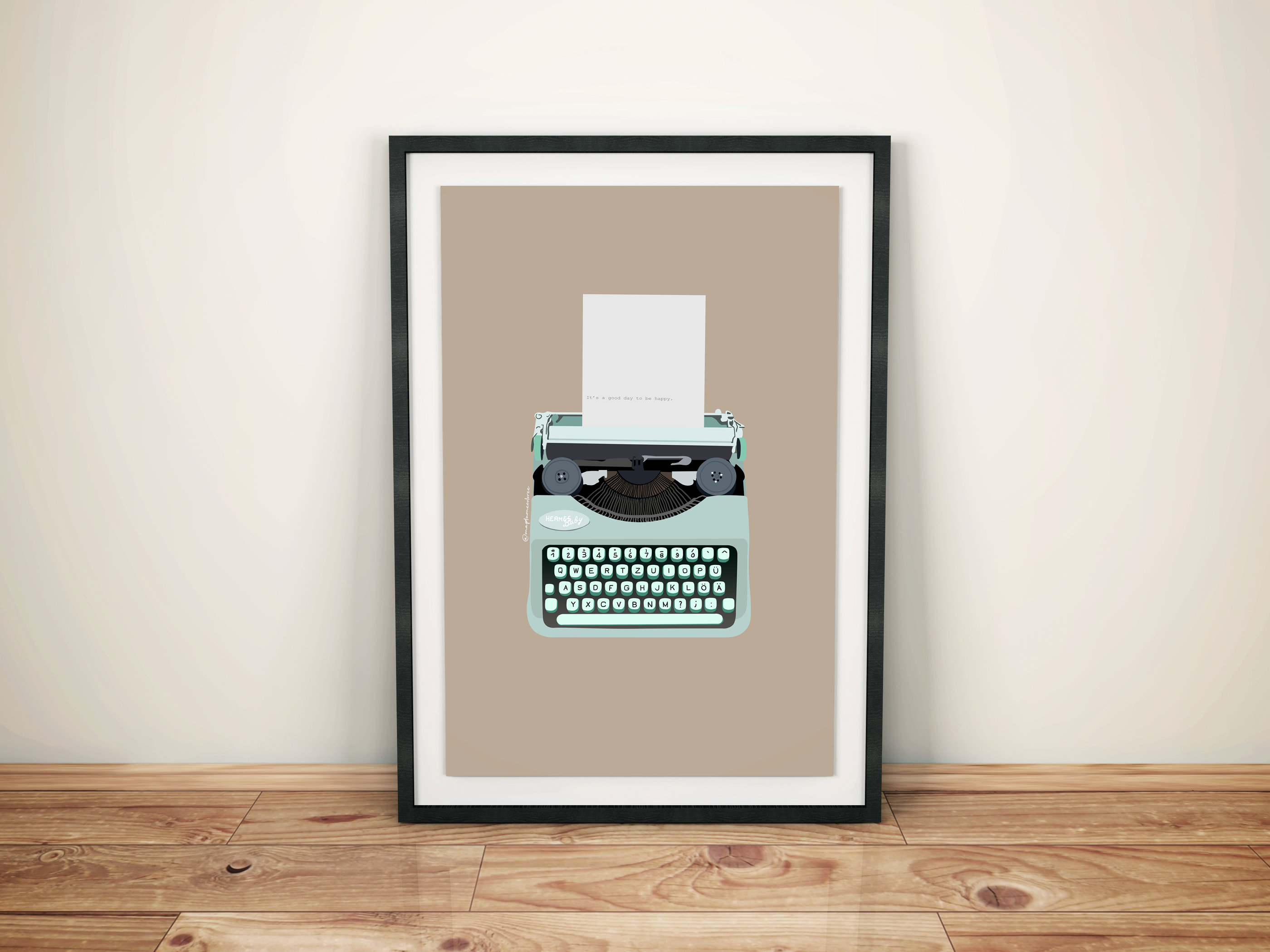 Illustration Machine à Écrire