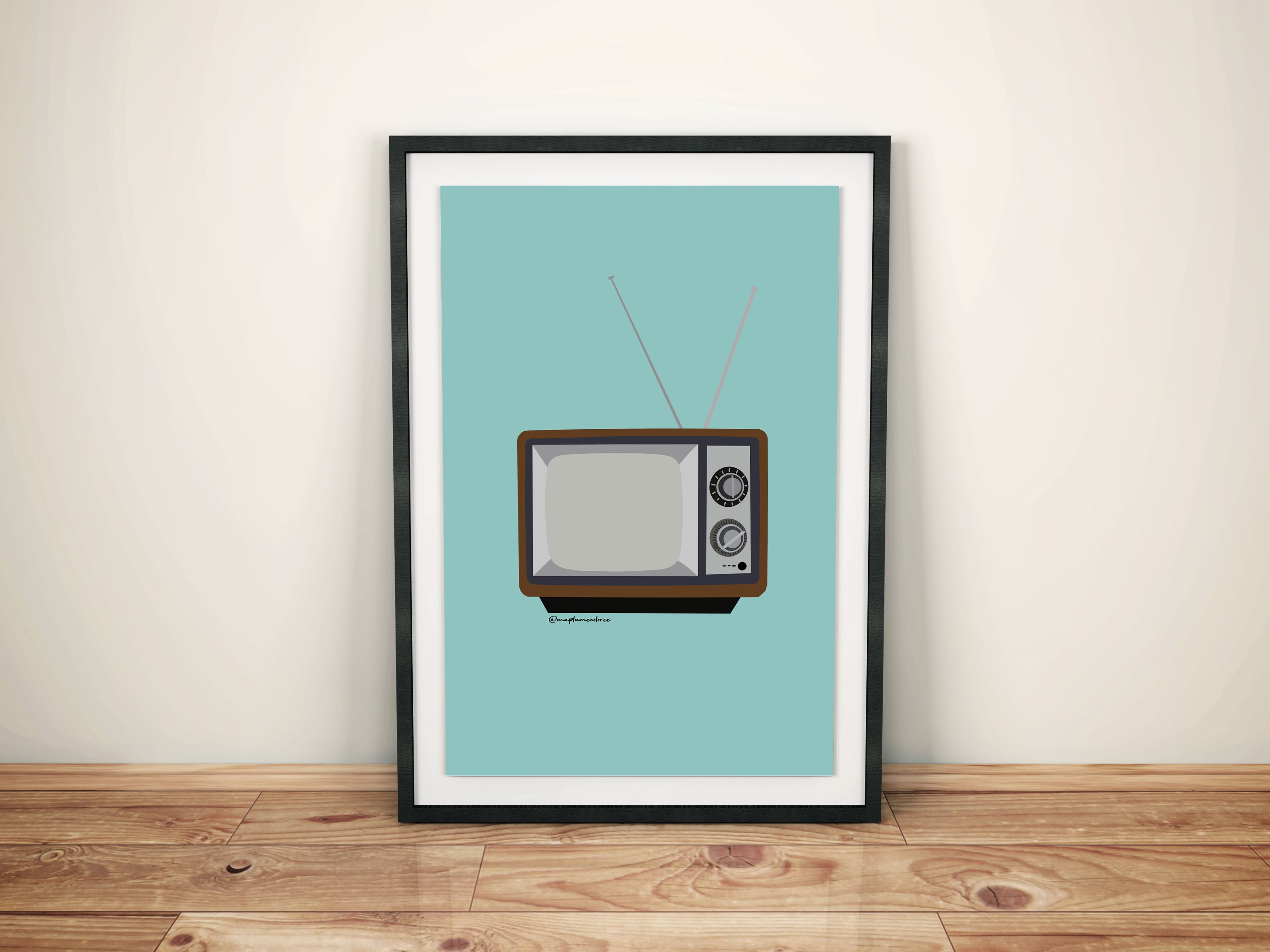 Illustration Télévision Vintage