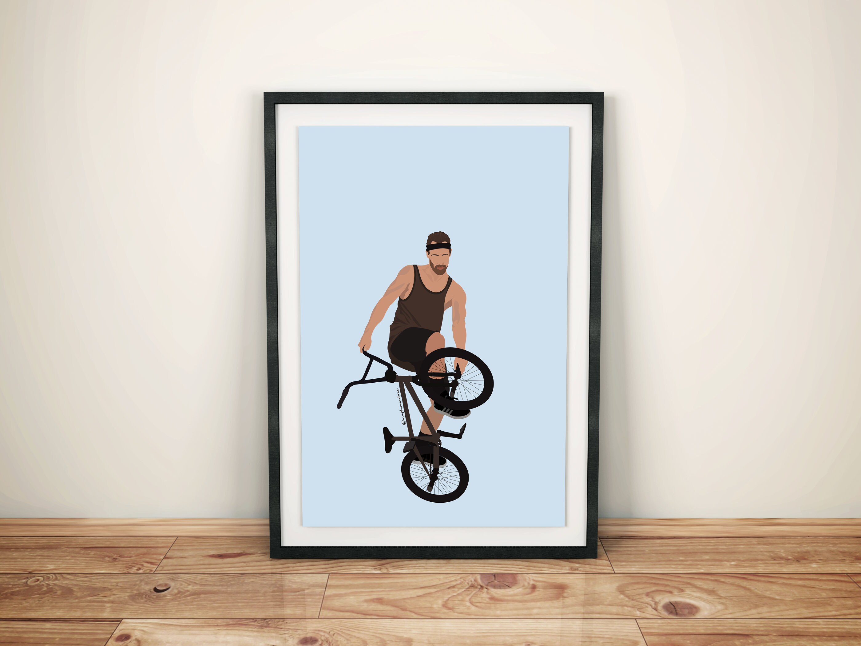 Illustration Homme Faisant Du Vélo