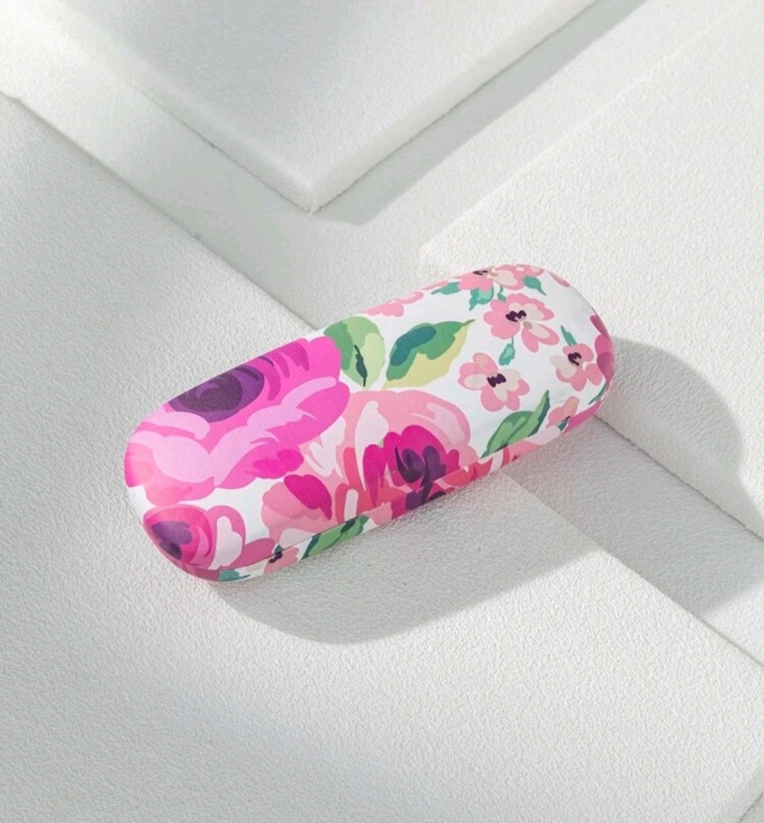 Pink Floral Reading Glasses Case Hard Shell Eyeglass Case Etsy UK