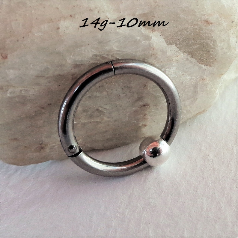 Clicker Beaded Septum Ring Seamless Tragus Piercing Jewelry Helix Cartilage Upper Ear Segment Nipple Ring Endless Hoop Earring G23 Titanium