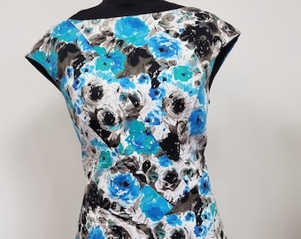 1950's Style Retro Rose Print Dress