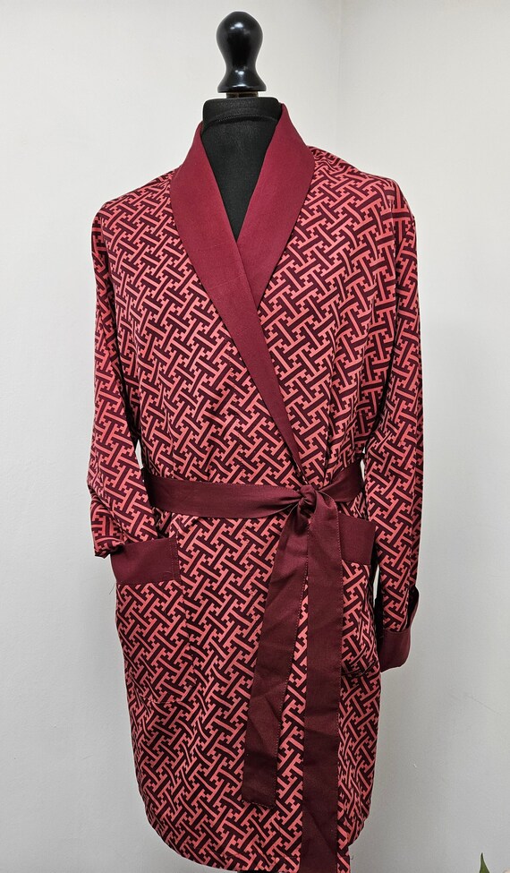 1960's Men's Short Dressing Gown Gem
