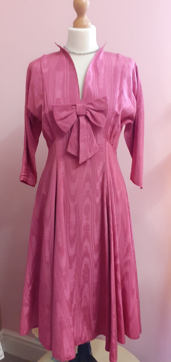 1950's Pink Taffeta Gown