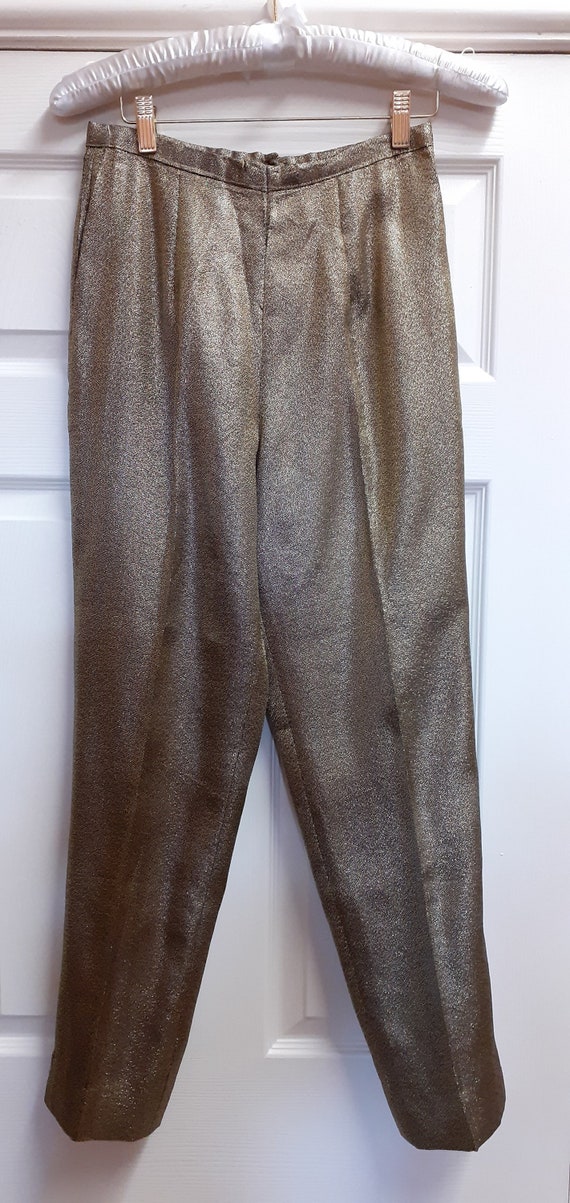 1950's Gold Lame' Capri Pants - image 7