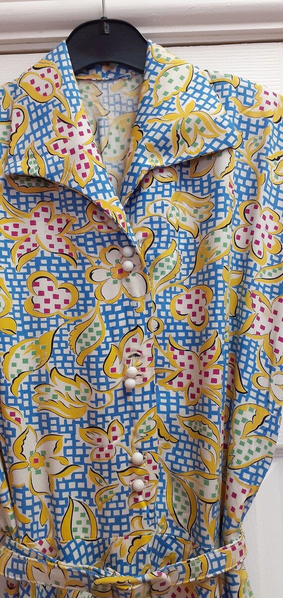 1950S NOVELTY PRINT DRESS