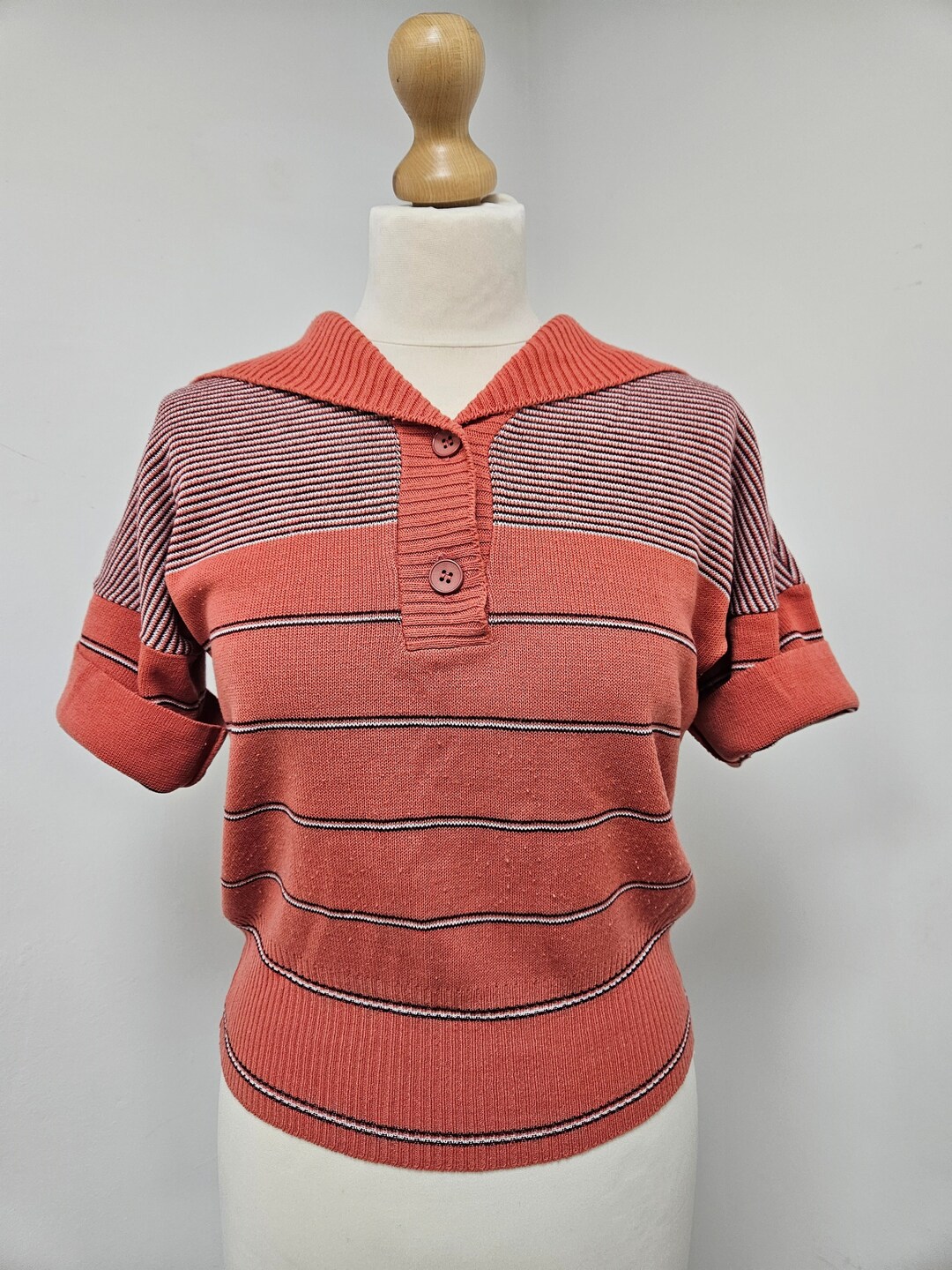 1940's Style Vintage Sailor Collar Jumper Etsy