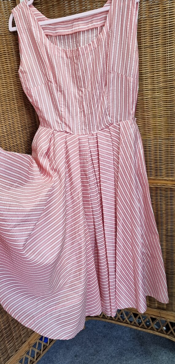 Outrageous Handmade Vintage Apple Green Seersucker dress