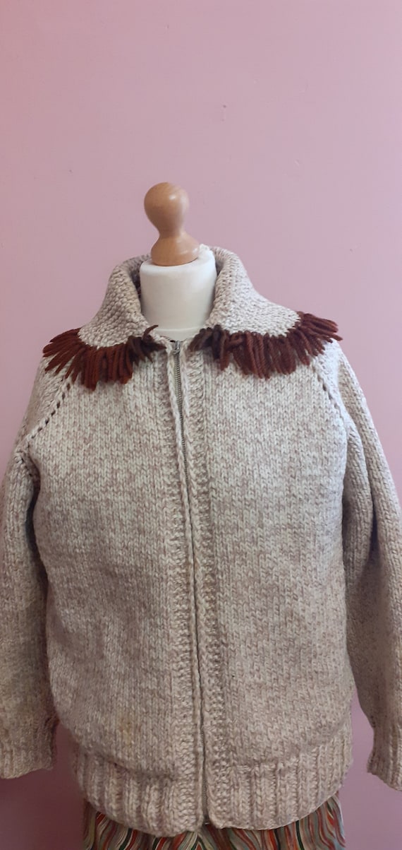 1960'S CHUNKY COWICHAN CARDIGAN