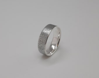 Sterling zilveren ring, trouwring, handgemaakte unieke sieraden