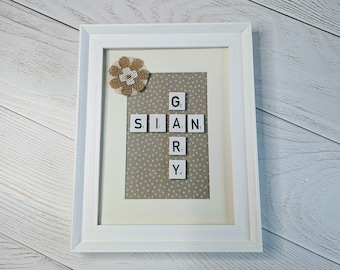 Personalised Couples Scrabble Frame