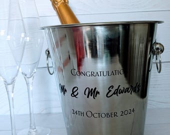 Champagne Ice Bucket with personalised message