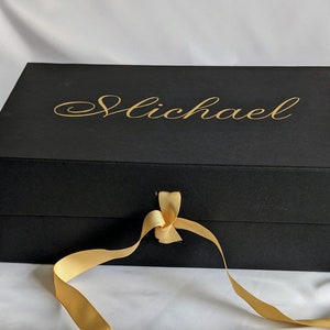 Luxury Personalised Black Gift Box