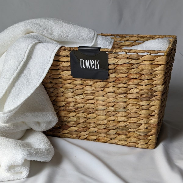 Large Water Hyacinth Basket with custom label