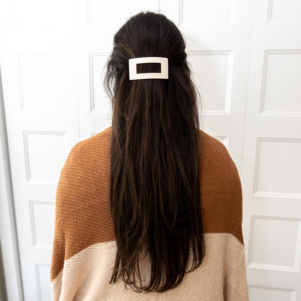 Hair Barrette - Acetate Square barrette