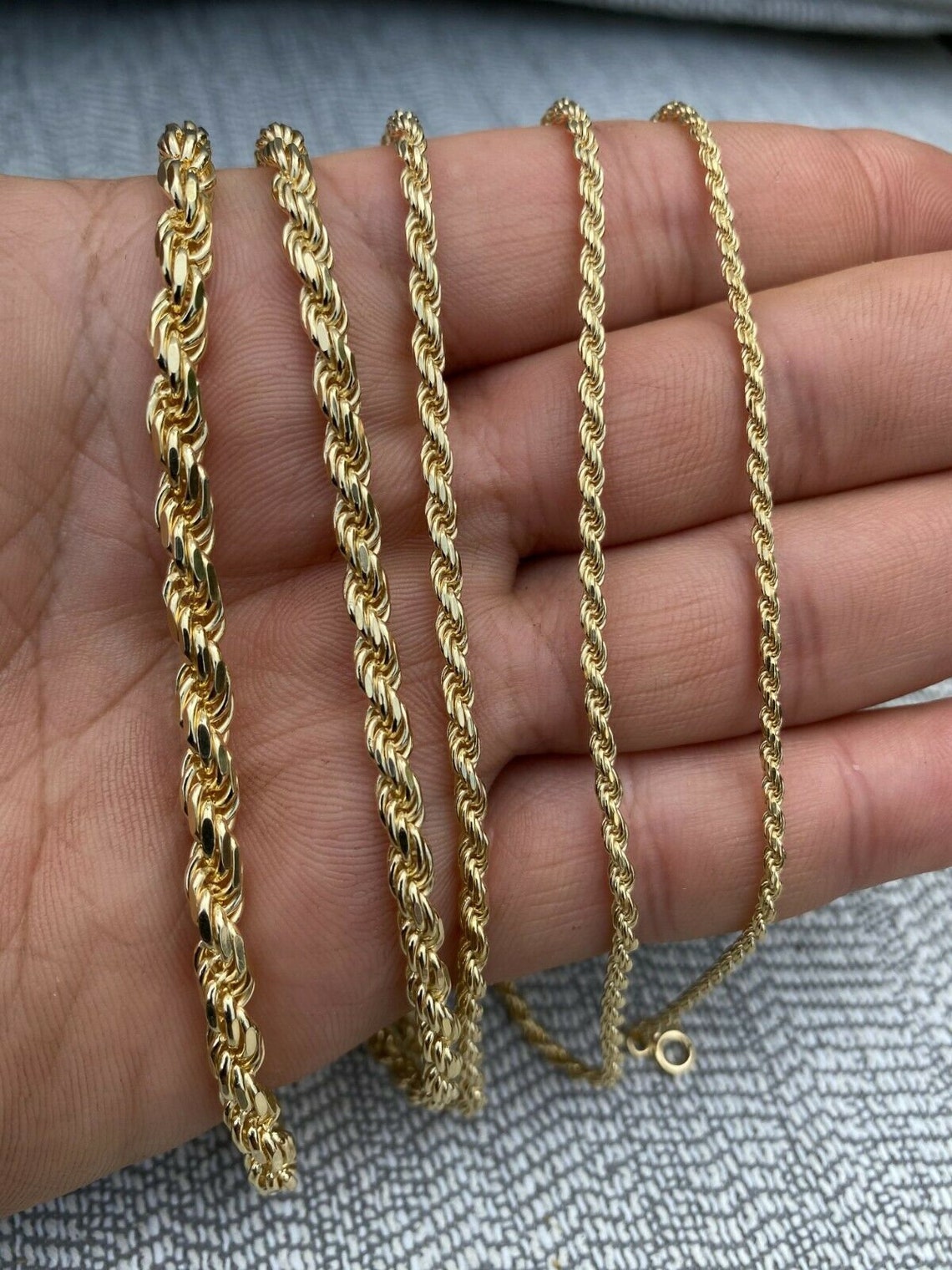 Heavy Solid 925 Sterling Silver Men's Rope Bracelet 14k Etsy