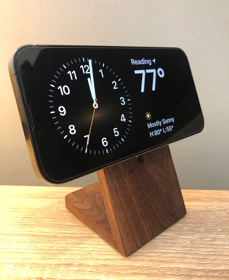 iPhone MagSafe Charger Stand Handmade Hardwood Stand for image 5