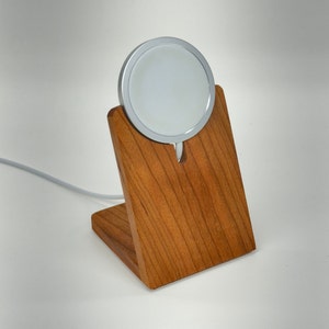 Handmade Wood MagSafe iPhone Charging Stand