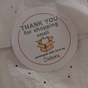 personalized small business labels, Thank you for shopping small labels
