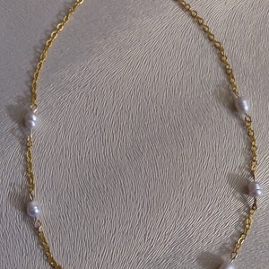 pearl and gold necklace, gold pearl necklace, pearl choker necklace