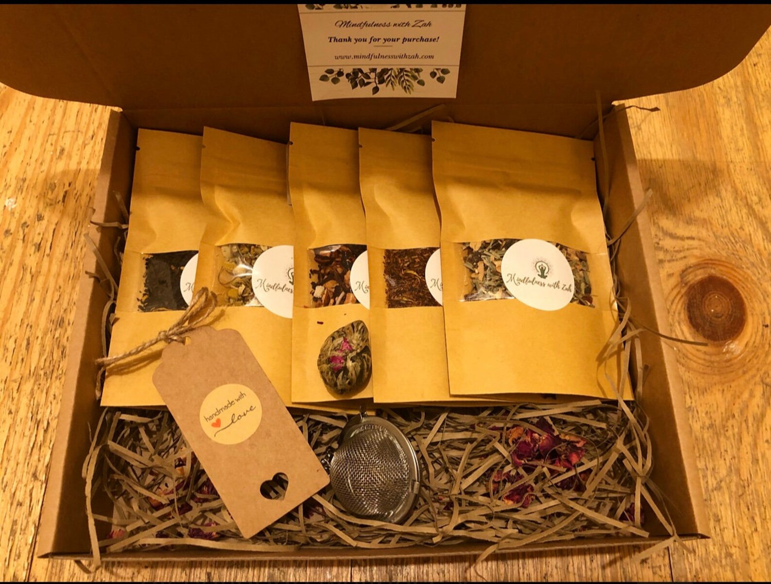 Herbal Tea Gift Box Set With Infuser Flowering Tea Loose Etsy